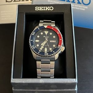 Automatic Seiko 5 (Pepsi edition), Box, Warranty…